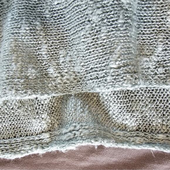 Wishlist women's spa aqua green star pattern lightweight knitted Sweater Sz S/M - Picture 14 of 15